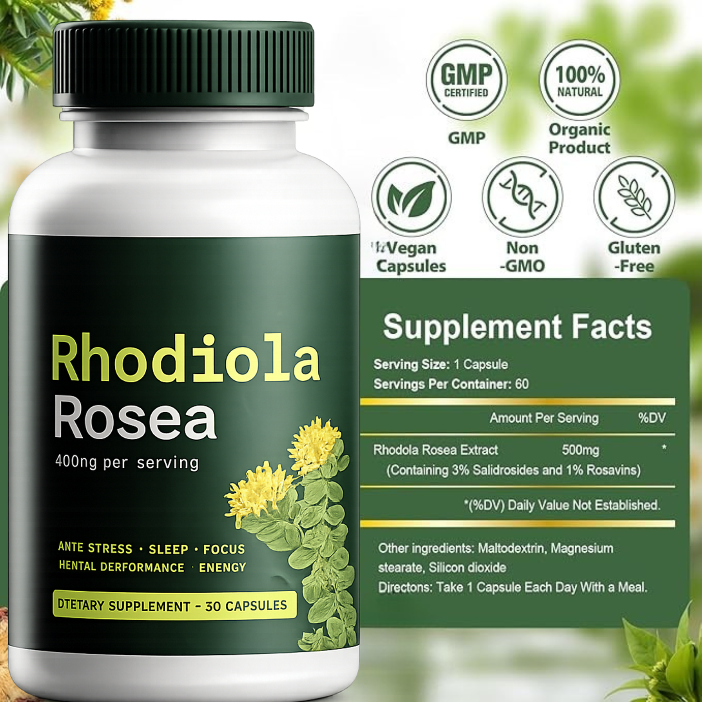 Rhodiola Rosea Dietary Supplement