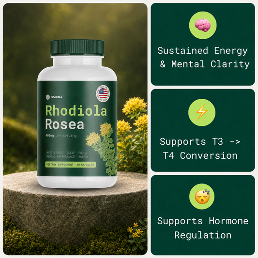 Rhodiola Rosea - Natural Adaptogen Made in USA [400mg]